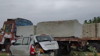 அனுமதியின்றி கிரானைட் கடத்தி வந்த இரு லாரி பறிமுதல்