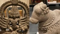 14ஆம் நூற்றாண்டை சேர்ந்த ஆறுமுக முருகன் சிலை, நந்தி சிலை.....