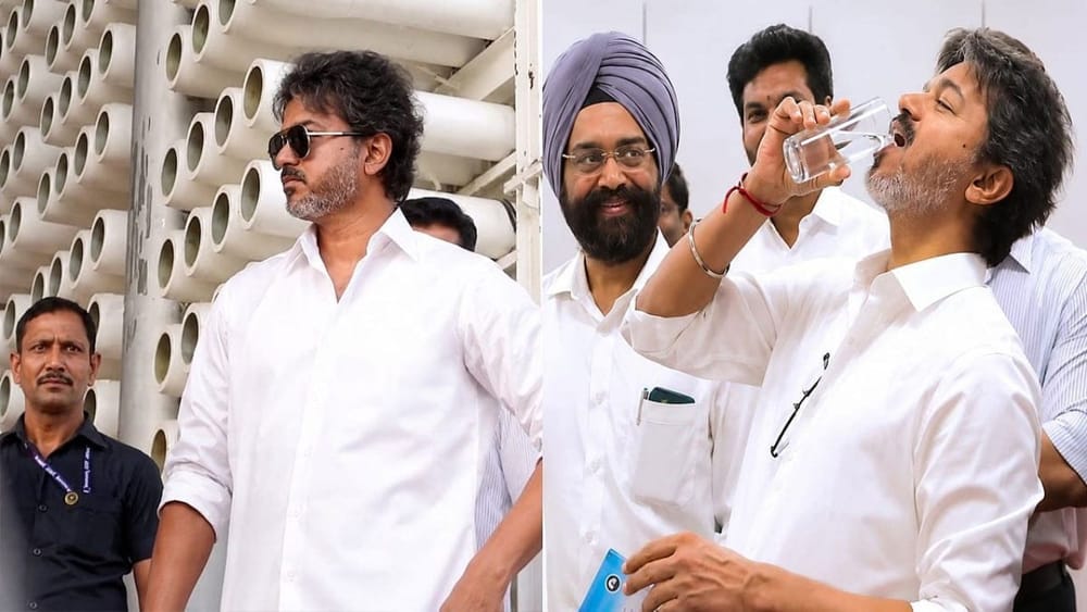 நெம்மேலியில் முதல்வர் விஜய் குடிநீரை குடித்து பார்த்து ஆய்வு!