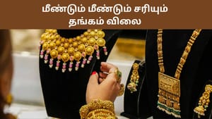 Gold Price : மீண்டும் மீண்டும் சரிவை சந்திக்கும் தங்கம்.. கிராம் ரூ.13,000-க்கு கீழ் செல்லுமா? Gold Price : மீண்டும் மீண்டும் சரிவை சந்திக்கும் தங்கம்.. கிராம் ரூ.13,000-க்கு கீழ் செல்லுமா?