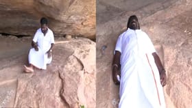 சமணர் படுகை மலையேறி படுத்துப் பார்த்த அமைச்சர் ராஜ்மோகன்.. மதுரையில் நடந்த திடீர் ஆய்வு!!...