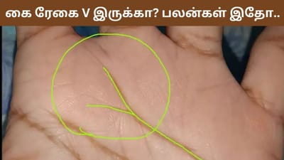 உங்க கை ரேகையில் V வடிவம் இருக்கா? அப்போ இதுதான் பலன்கள்!