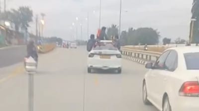 கோவை தேசிய நெடுஞ்சாலையில் ஆபத்தான கார் சாகசம்: 4 இளைஞர்கள் கைது