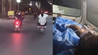 ஆம்புலன்ஸுக்கு வழி விடாமல் சாலையில் வீலிங் செய்த இளைஞர்கள்!...