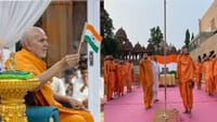 டெல்லி அக்ஷர்தாம் கோயிலில் தேசியக் கொடிக்கு சுவாமிகள் மரியாதை!...
