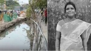 மரண குழியான மழைநீர் வடிகால் பள்ளம்.. பெண்ணுக்கு நேர்ந்த கதி!