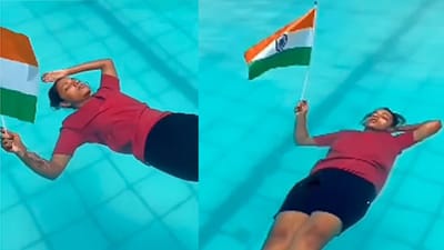 3.29 மணி நேரம் தண்ணீரில் மிதந்து மாணவி புதிய சாதனை!