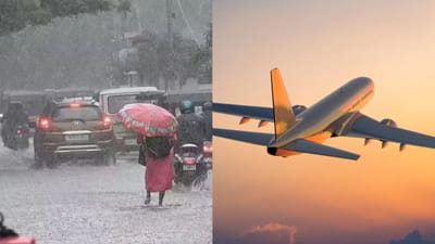 சென்னையில் கனமழை - வானில் வட்டமடிக்கும் 6 விமானங்கள்