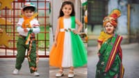 சுதந்திர தினத்தில் சுட்டீஸ்களை அசத்த வைக்கும் வண்ணமயமான ஆடை..!...