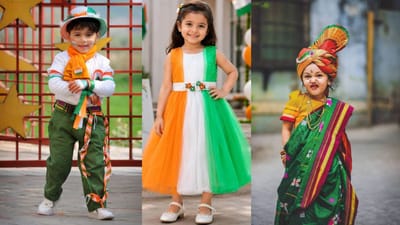 சுதந்திர தினத்தில் சுட்டீஸ்களை அசத்த வைக்கும் வண்ணமயமான ஆடை..!
