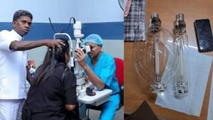 யாழ்ப்பாணத்தில் பெரும் அசம்பாவிதம்… பிரான்பற்று முருகன் கோயில் பக்தர்களுக்கு திடீர் கண் பாதிப்பு.. லேசர் லைட்டால் வந்த வினை!