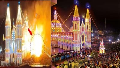 வேளாங்கண்ணி பெருவிழா கொடியேற்றத்தில் விபத்து.. பக்தர்கள் காயம்!!