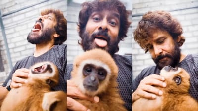 குரங்குடன் வீடியோ வெளியிட்டு சிக்கலில் சிக்கிய நடிகர் விக்ரம்