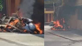 கோவையில் அடுத்தடுத்து பைக்குகள் தீப்பிடித்து எரிந்து சாம்பல்!...