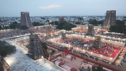மீனாட்சியம்மன் கோயில் கும்பாபிஷேகம்.. விழாக்கோலம் பூண்ட மதுரை..