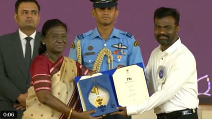 அமரன் படத்திற்காக தேசிய விருதை பெற்றார் ராஜ்குமார் பெரியசாமி