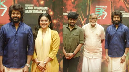 சிவகார்த்திகேயன் - கயாடு லோஹரின் SK27 படத்தின் பூஜை கிளிக்ஸ்!