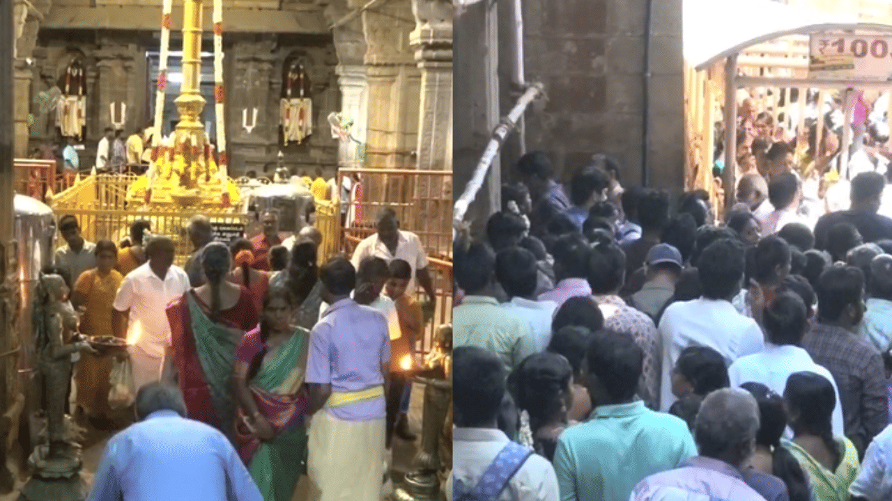 ஸ்ரீரங்கம் கோயிலில் புரட்டாசி 2-வது சனிக்கிழமை: குவிந்த பக்தர்கள் ஸ்ரீரங்கம் கோயிலில் புரட்டாசி 2-வது சனிக்கிழமை: குவிந்த பக்தர்கள்