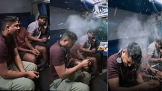 ஓடும் ரயிலில் கல்வீச்சு.. இளைஞர்களின் முகத்தில் சிதறிய கண்ணாடி சில்லுகள்.. அதிர்ச்சி வீடியோ வைரல்!