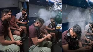 ஓடும் ரயிலில் கல்வீச்சு.. இளைஞர்களின் முகத்தில் சிதறிய கண்ணாடி சில்லுகள்.. அதிர்ச்சி வீடியோ வைரல்! ஓடும் ரயிலில் கல்வீச்சு.. இளைஞர்களின் முகத்தில் சிதறிய கண்ணாடி சில்லுகள்.. அதிர்ச்சி வீடியோ வைரல்!
