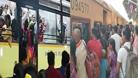 தி.மலை கிரிவலம்.. ரயில்கள், பேருந்துகள் இன்றி தவித்த பக்தர்கள்!!...