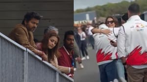 Ajith Car Race: சீறிபாய்ந்த அஜித்தின் கார்.. ஒன்றாக கண்டு ரசித்த விஜய் – த்ரிஷா!