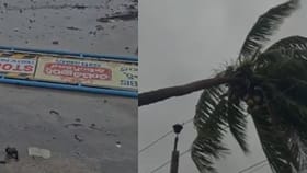 ஆந்திராவை புரட்டிப்போடும் அர்னாப் புயல்.. சாய்ந்த மரங்கள்!...