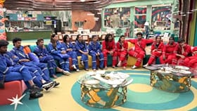 சர்வைவல் டாஸ்க்... ரெட் டீம் மற்றும் ப்ளூ டீம் இடையே பிரிவினை!...