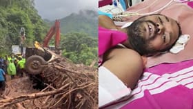 'மண் வந்து பஸ்ஸை அமுக்கியது