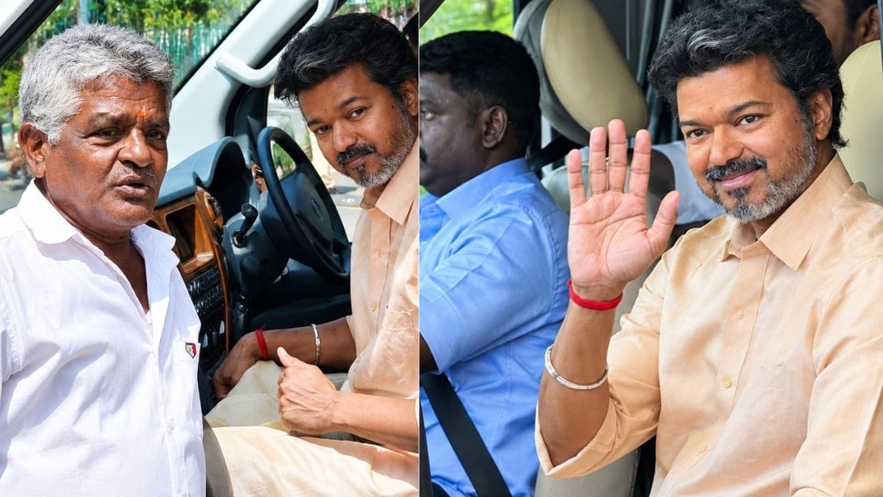 கோவையில் நடந்த நெகிழ்ச்சி சம்பவம்.. ரோடு ஷோவின் நடுவே தன் நீண்ட நாள் ரசிகரை அழைத்து அன்போடு நலம் விசாரித்த முதல்வர் விஜய்! கோவையில் நடந்த நெகிழ்ச்சி சம்பவம்.. ரோடு ஷோவின் நடுவே தன் நீண்ட நாள் ரசிகரை அழைத்து அன்போடு நலம் விசாரித்த முதல்வர் விஜய்!