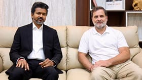 இன்று சென்னை வரும் ராகுல் காந்தி.. முதல்வர் விஜய்யின் இல்லத்தில் சந்திப்பு, மதிய விருந்து.. தீவுத்திடலில் பிரமாண்ட மாணவர் கூட்டம்!!...