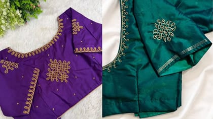 பாரம்பரிய சிக்கு கோல டிசைனில் மிளிரும் புதிய பிளவுஸ் டிரெண்ட்...