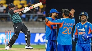 IND vs NZ: ஒற்றை ஆளாக மிரட்டிய மிட்செல்.. இந்திய அணிக்கு 199 ரன்கள் இலக்கு! IND vs NZ: ஒற்றை ஆளாக மிரட்டிய மிட்செல்.. இந்திய அணிக்கு 199 ரன்கள் இலக்கு!