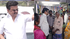 தாராபுரத்தில் வாக்கு சேகரிப்பில் ஈடுபட்ட ஸ்டாலின்.....