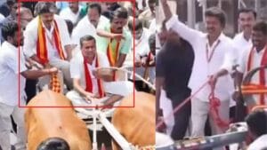 விஜய்க்கு மாட்டு வண்டி ஓட்டியவர் யார்?ஆர்.எஸ்.பாரதி கேட்ட கேள்வி!