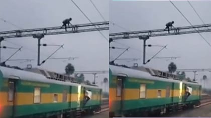 மனைவி பேசாததால் மின்சார கம்பி மீது ஏறிய நபர் - ஷாக் சம்பவம்!