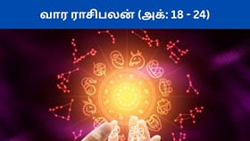 அக்டோபர் 18 - 24 வரை இந்த வார ராசிபலன்.. யாருக்கு என்ன பலன்?...